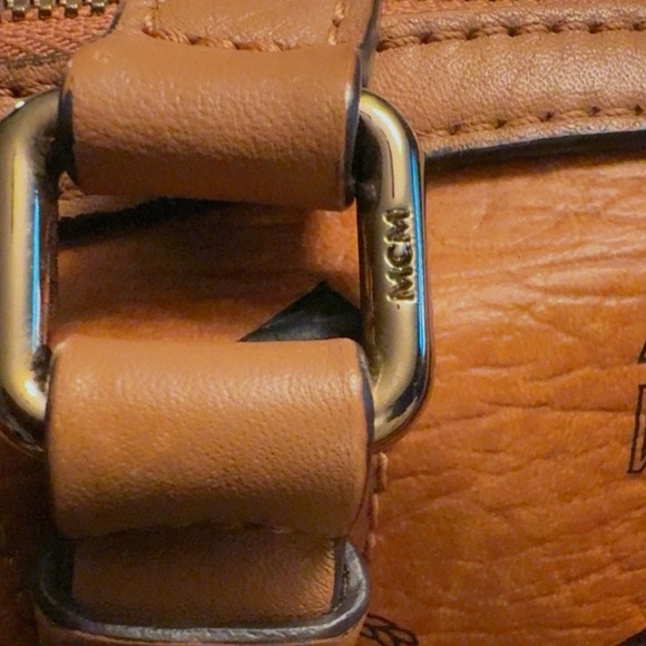 MCM Vintage Visetos:  Cognac Monogram 2-Way Tote & Shoulder Bag | Authentic - Picture 7 of 14